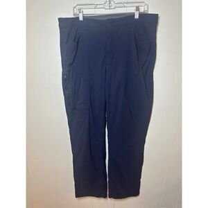 Eddie Bauer Mens Fleece Lined Navy Blue Cargo Pants Sz 40x30 Outdoor Work Casual